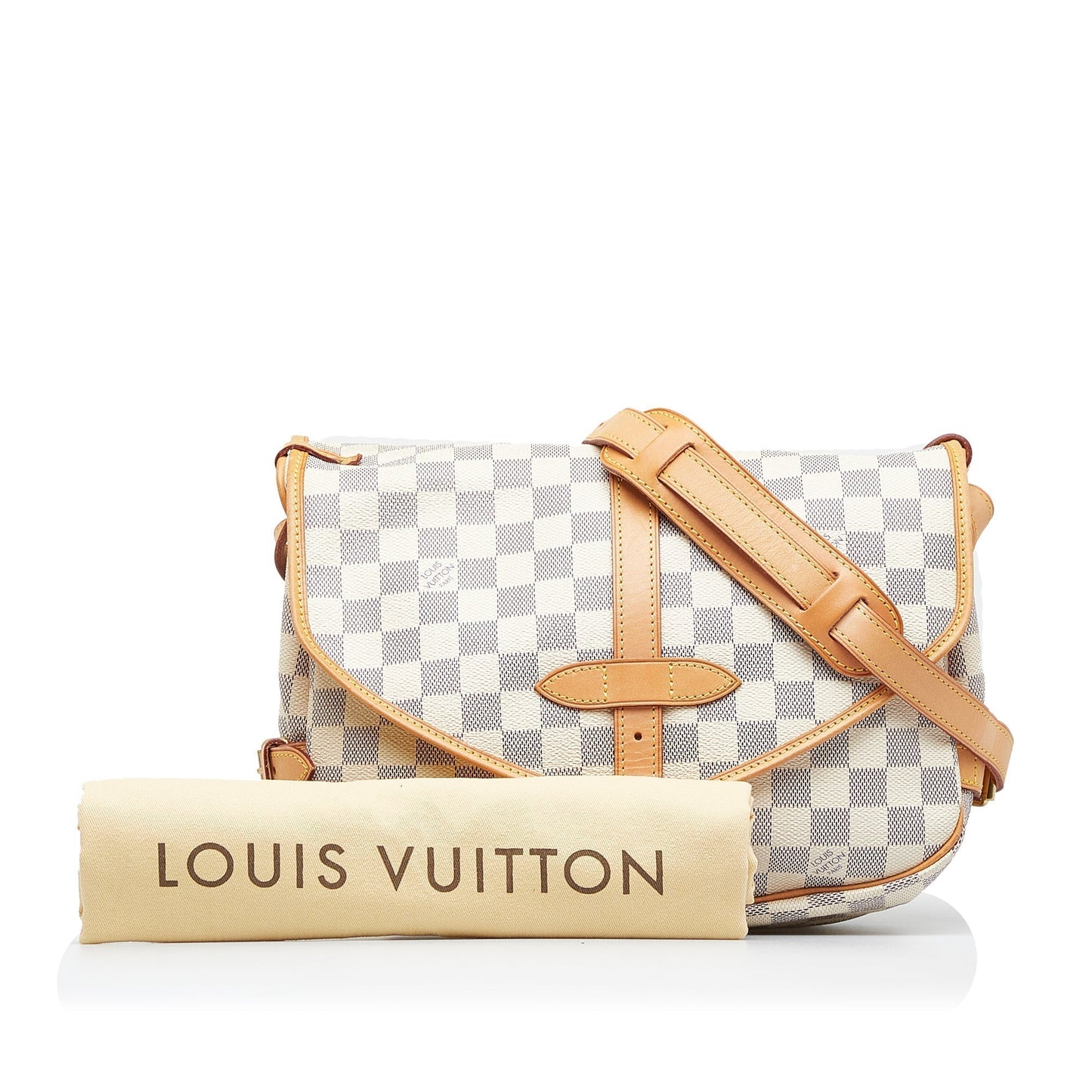 LOUIS VUITTON Damier Azur Saumur Crossbody Bag