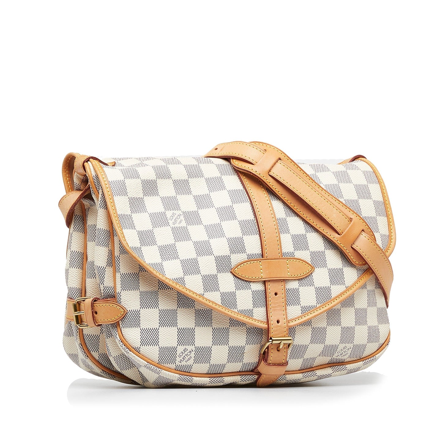 LOUIS VUITTON Damier Azur Saumur Crossbody Bag