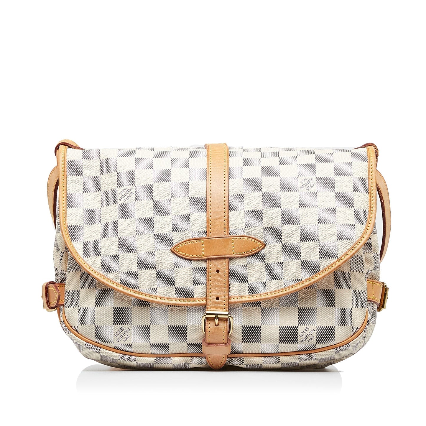 LOUIS VUITTON Damier Azur Saumur Crossbody Bag