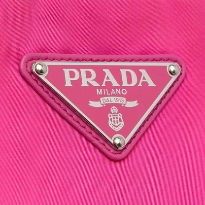 Prada Fluo Clutch on Chain Pink Tessuto