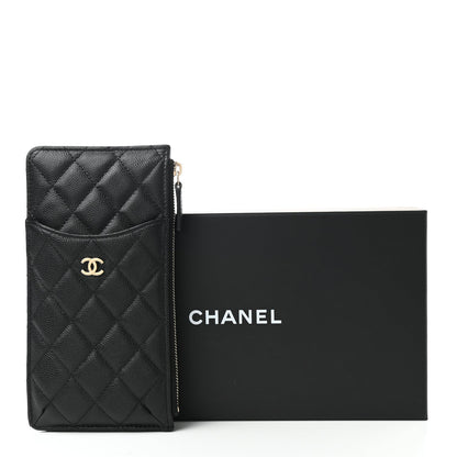 CHANEL CAVIAR QUILTED FLAT MULTI-FUNCTIONAL CASE