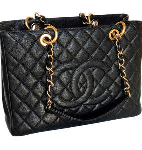 CHANEL CAVIAR QUILTED GRAND SHOPPING TOTE BAG
