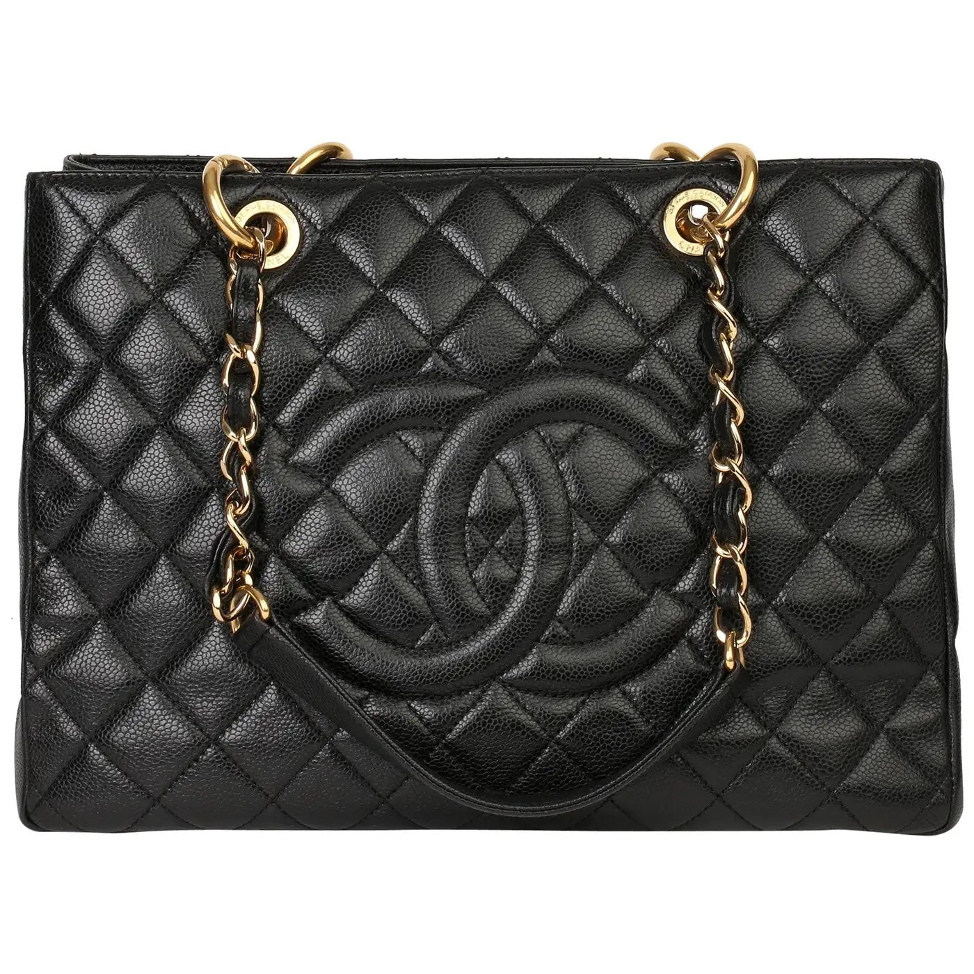 CHANEL CAVIAR QUILTED GRAND SHOPPING TOTE BAG