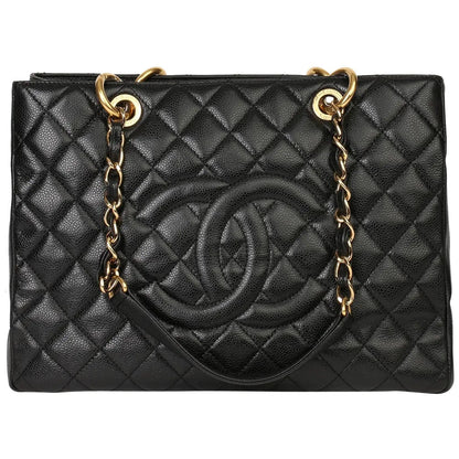 CHANEL CAVIAR QUILTED GRAND SHOPPING TOTE BAG