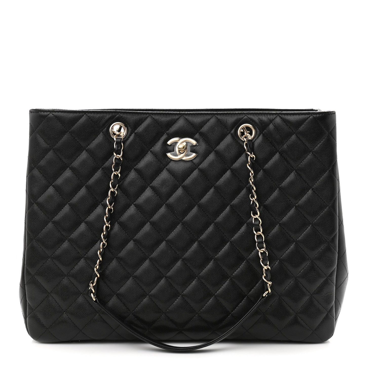 CHANEL CAVIAR QUILTED GRAND SHOPPING TOTE BAG