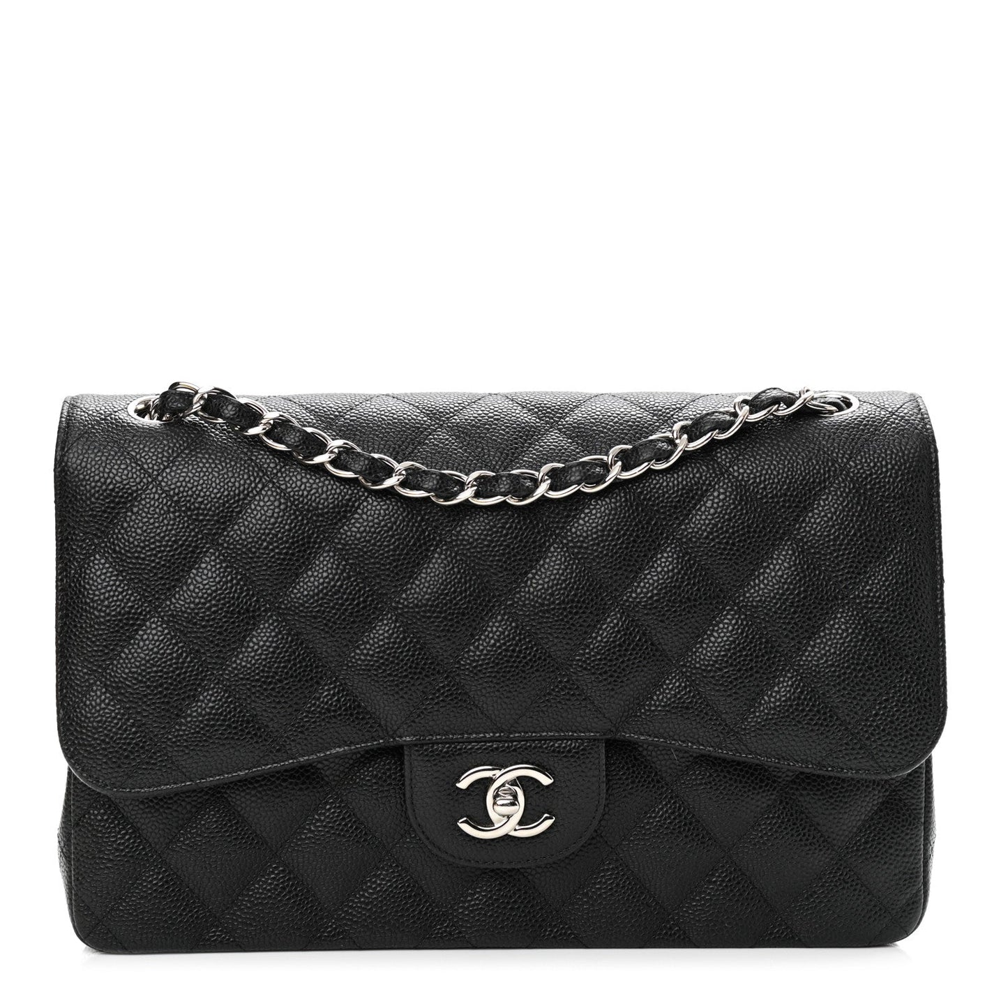 CHANEL CAVIAR QUILTED JUMBO DOUBLE FLAP