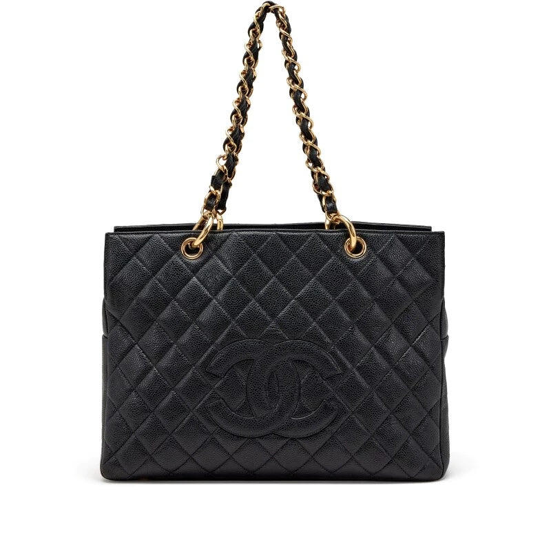 CHANEL CAVIAR QUILTED GRAND SHOPPING TOTE BAG