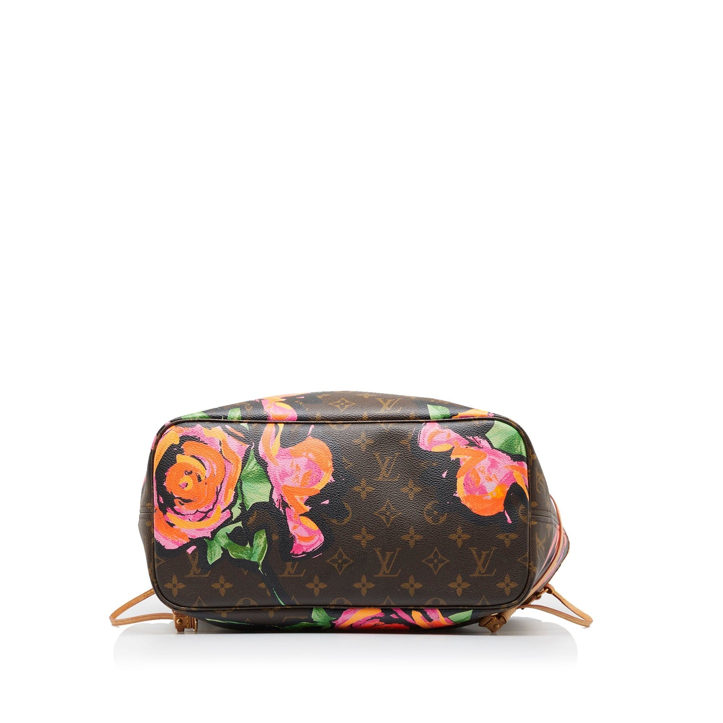 Brown Louis Vuitton Monogram Roses Neverfull MM Tote Bag