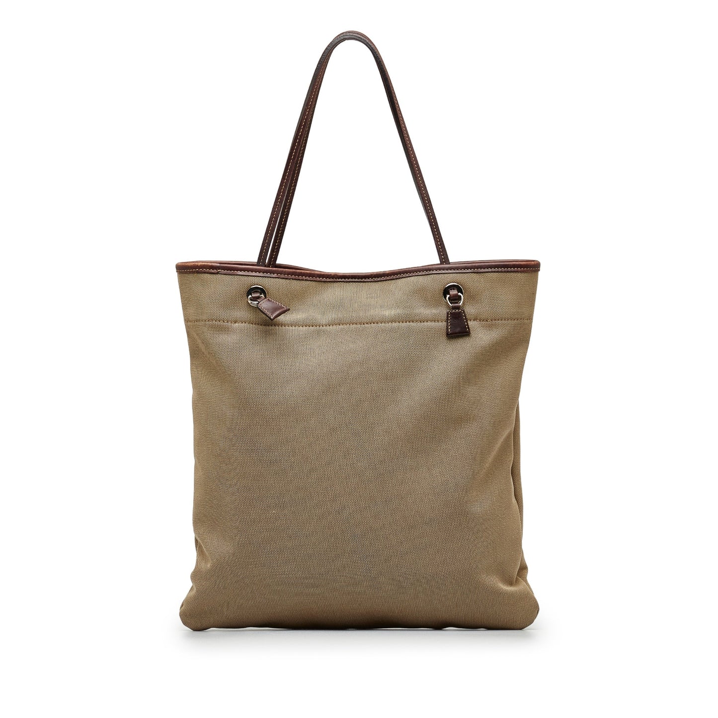 Taupe Prada Canapa Logo Tote