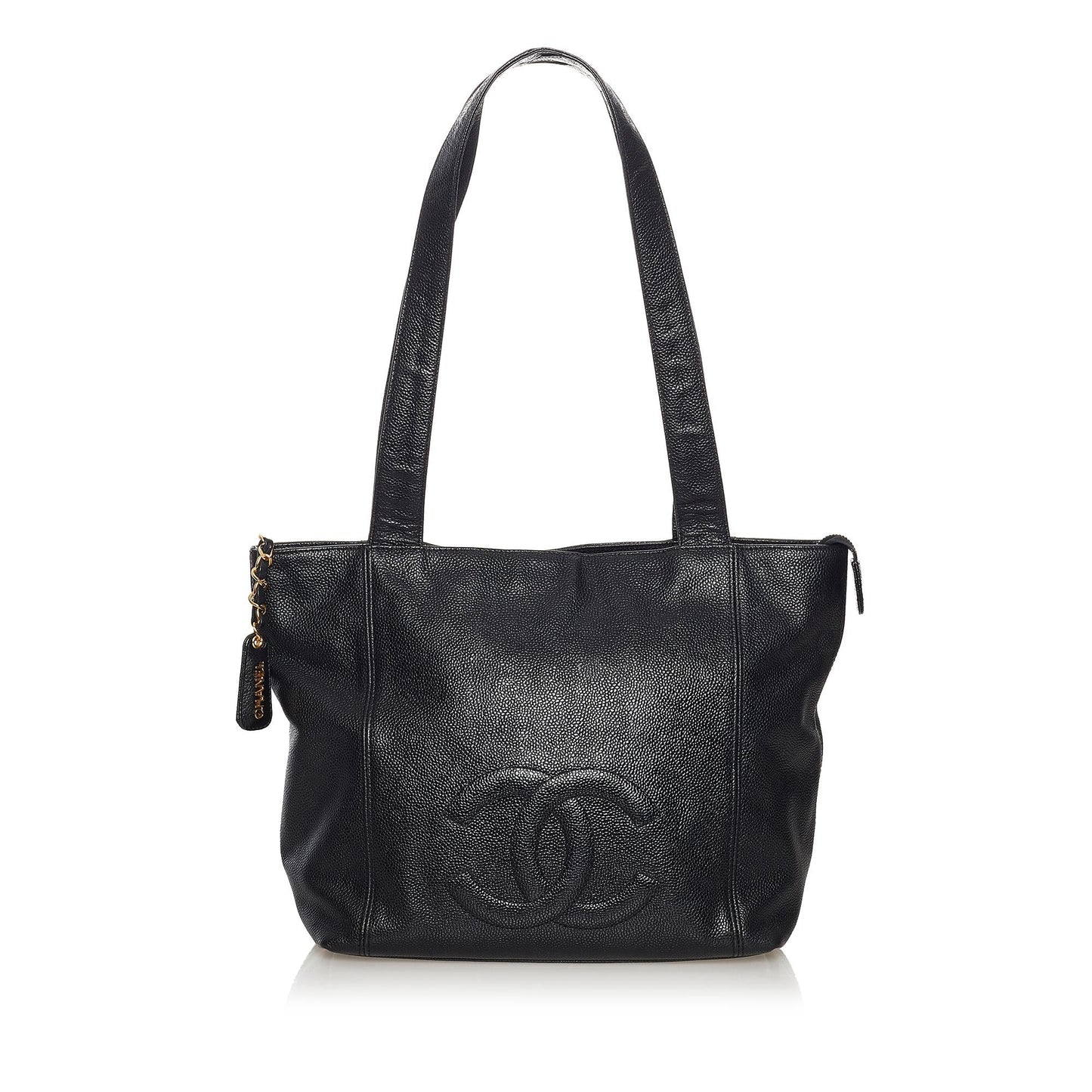 Chanel CC Caviar Leather Tote Bag (SHG-33624)