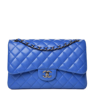 CHANEL Caviar Quilted Jumbo Double Flap