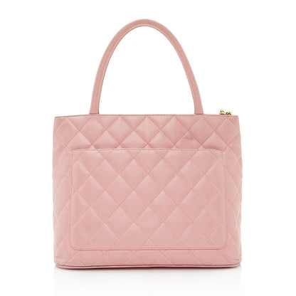 Chanel Caviar Leather Medallion Tote (SHF-20972)