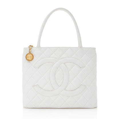 Chanel Caviar Leather Medallion Tote (SHF-20973)