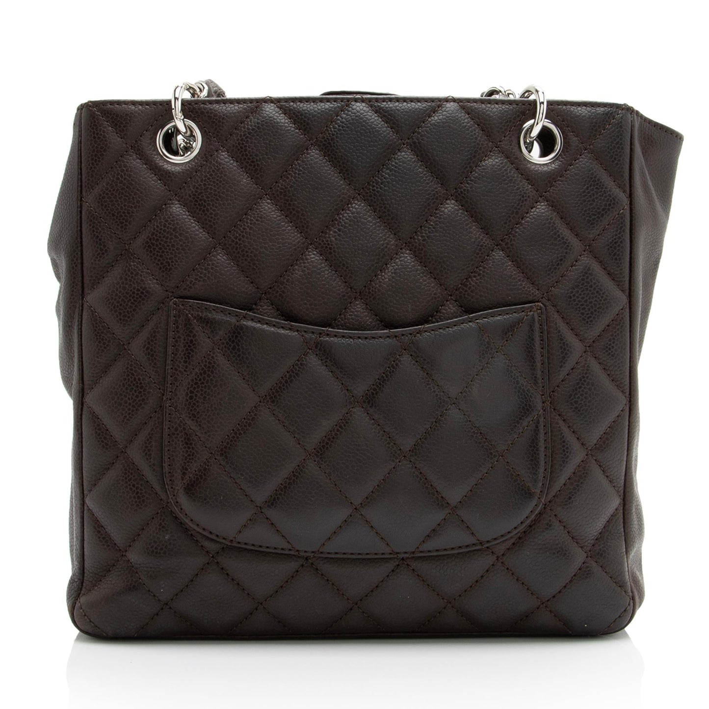 Chanel Caviar Leather Petite Shopping Tote (SHF-23458)