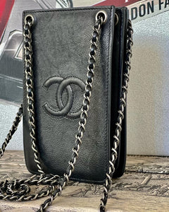 Chanel Caviar Leather Pochette With Chain Handle