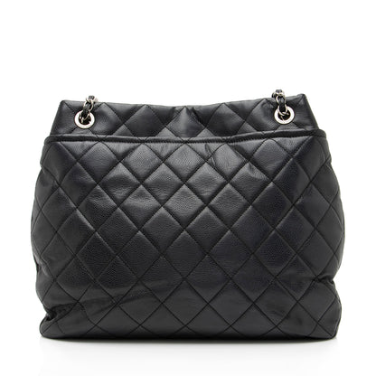 Chanel Caviar Leather Timeless CC Soft Large Tote (SHF-23601)