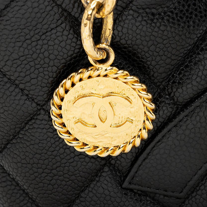 CHANEL CAVIAR LEATHER MEDALLION TOTE BAG