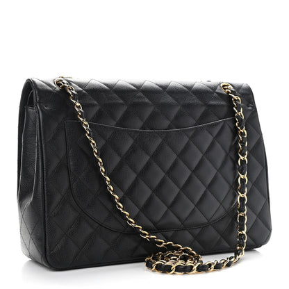 CHANEL CAVIAR QUILTED JUMBO DOUBLE FLAP BAG