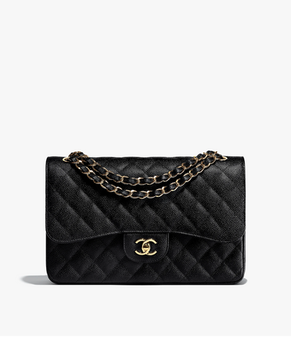 CHANEL CAVIAR QUILTED JUMBO DOUBLE FLAP BAG