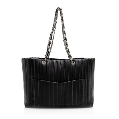 Chanel Lambskin Mademoiselle Large Tote (SHF-20897)