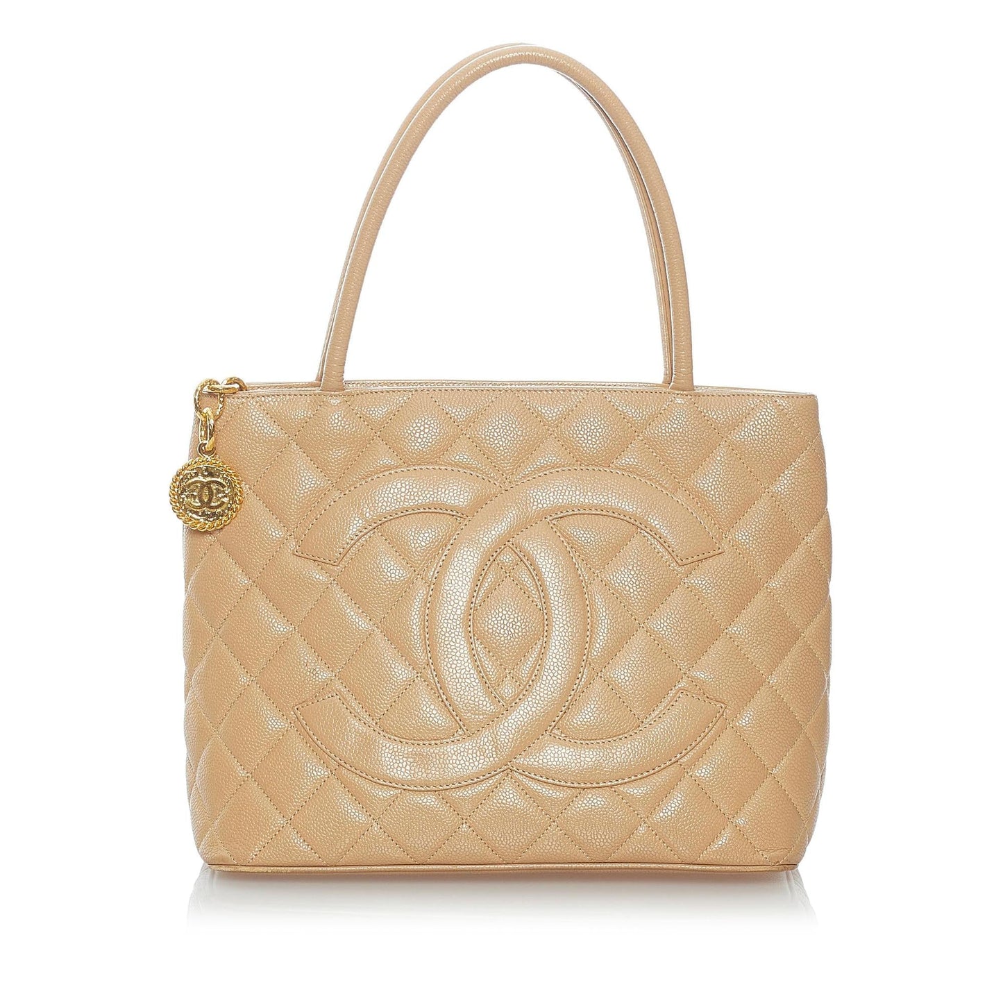 Chanel Medallion Caviar Leather Tote Bag (SHG-33642)