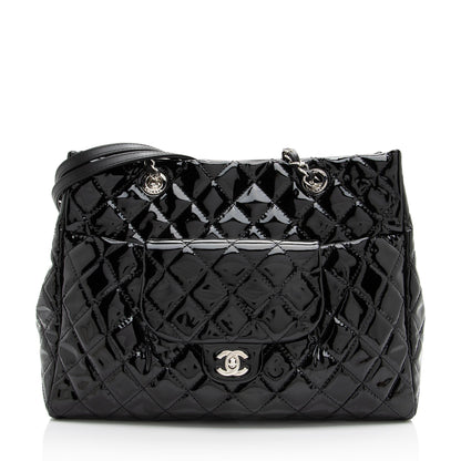 Chanel Patent Leather Coco Shine Large Tote (SHF-23461)