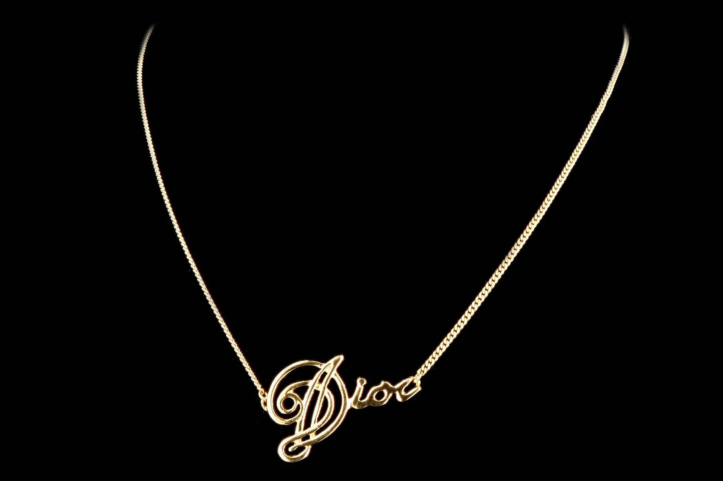 CHRISTIAN DIOR GRAFFITI LOGO NECKLACE