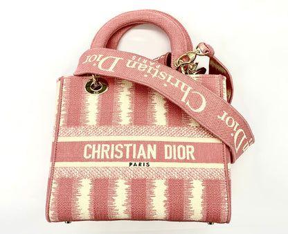 CHRISTIAN DIOR LADY D-LITE PINK MEDIUM BAG