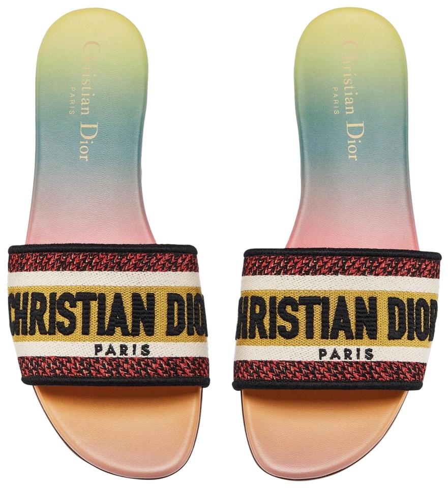 CHRISTIAN DIOR RAINBOW MULES