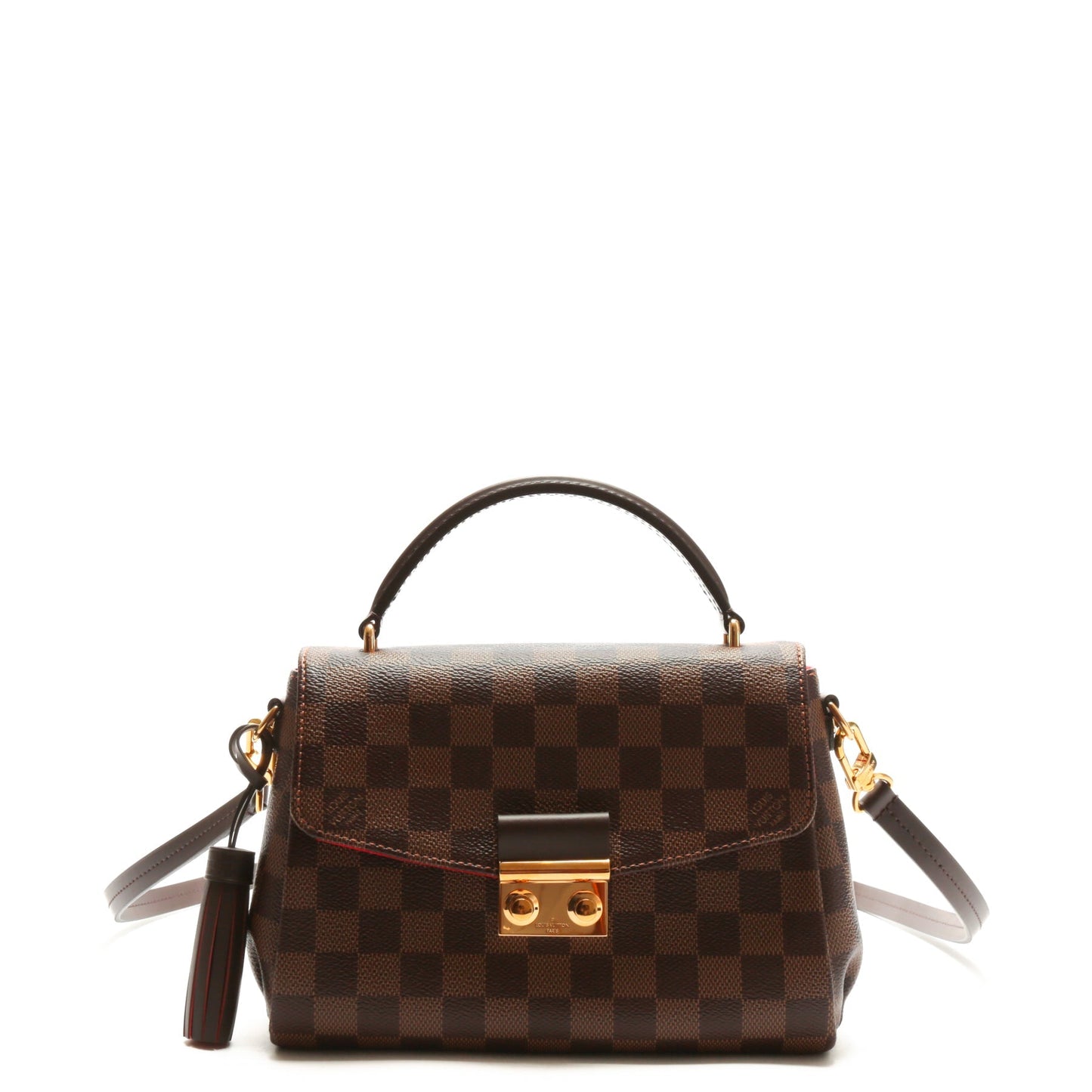 LOUIS VUITTON Croisette Top Handle Bag Damier Ebene