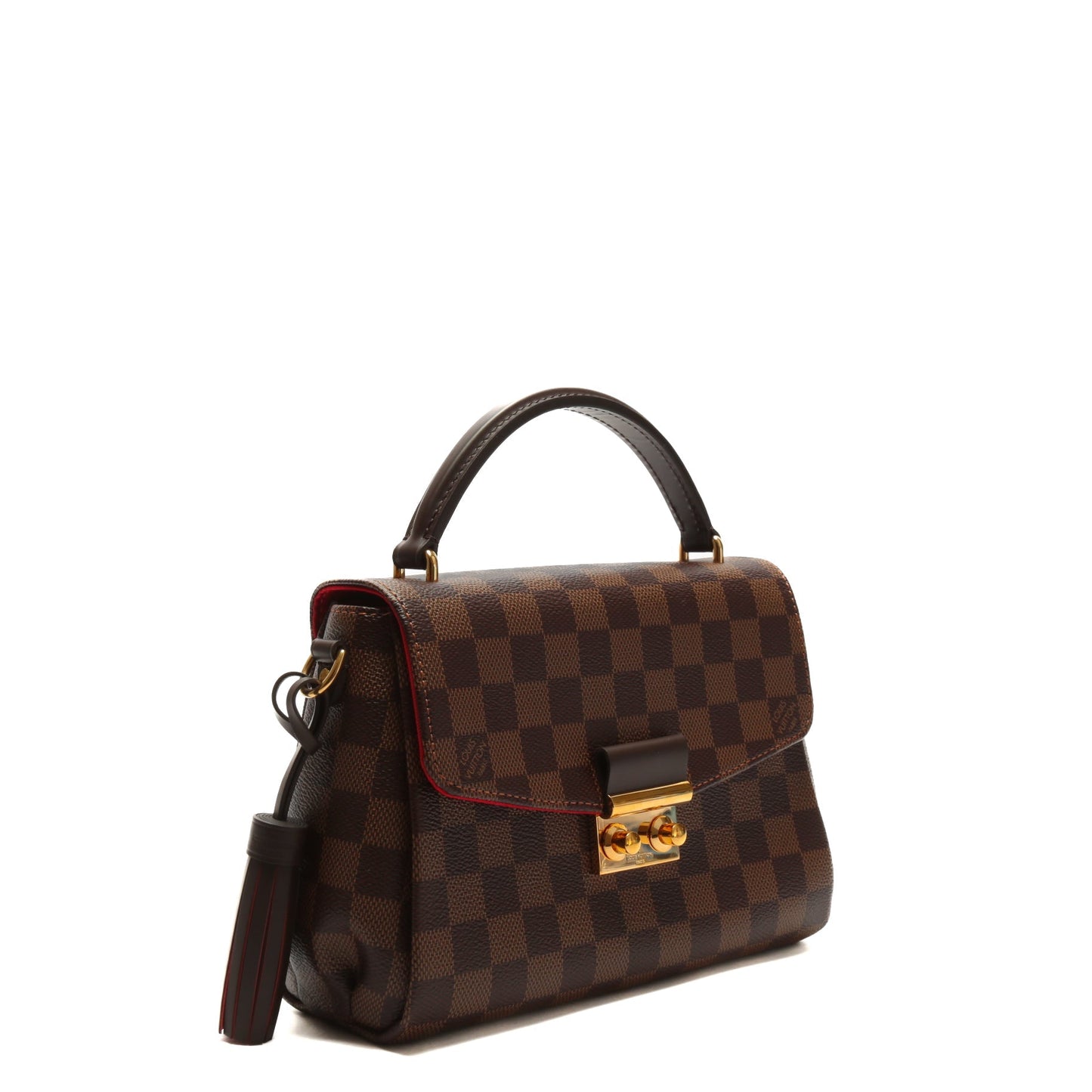 LOUIS VUITTON Croisette Top Handle Bag Damier Ebene