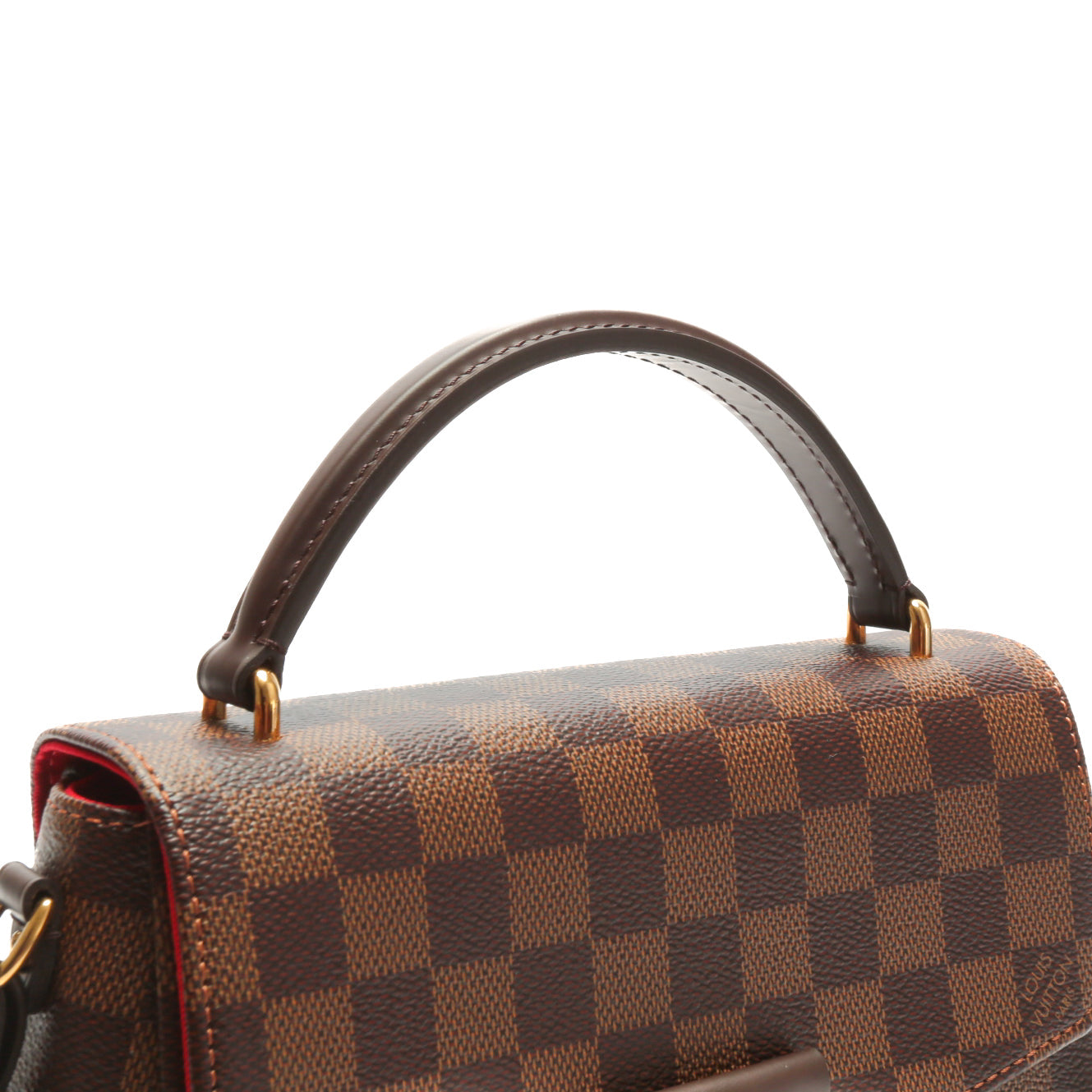 LOUIS VUITTON Croisette Top Handle Bag Damier Ebene