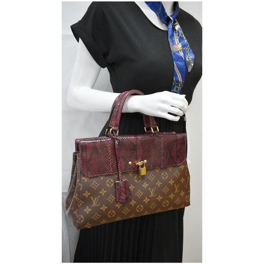 LOUIS VUITTON Venus Monogram Canvas 2way Satchel Bag Brown