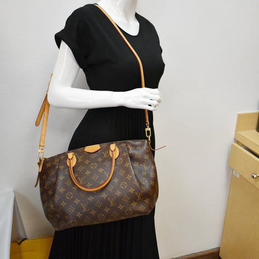 LOUIS VUITTON Turenne MM Monogram Canvas 2Way Shoulder Bag Brown