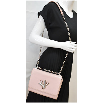 LOUIS VUITTON Twist MM Epi Leather Shoulder Bag Pink