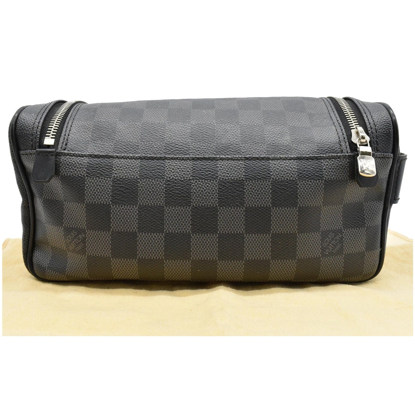 LOUIS VUITTON Toiletry Pouch Damier Graphite Pouch Bag Black