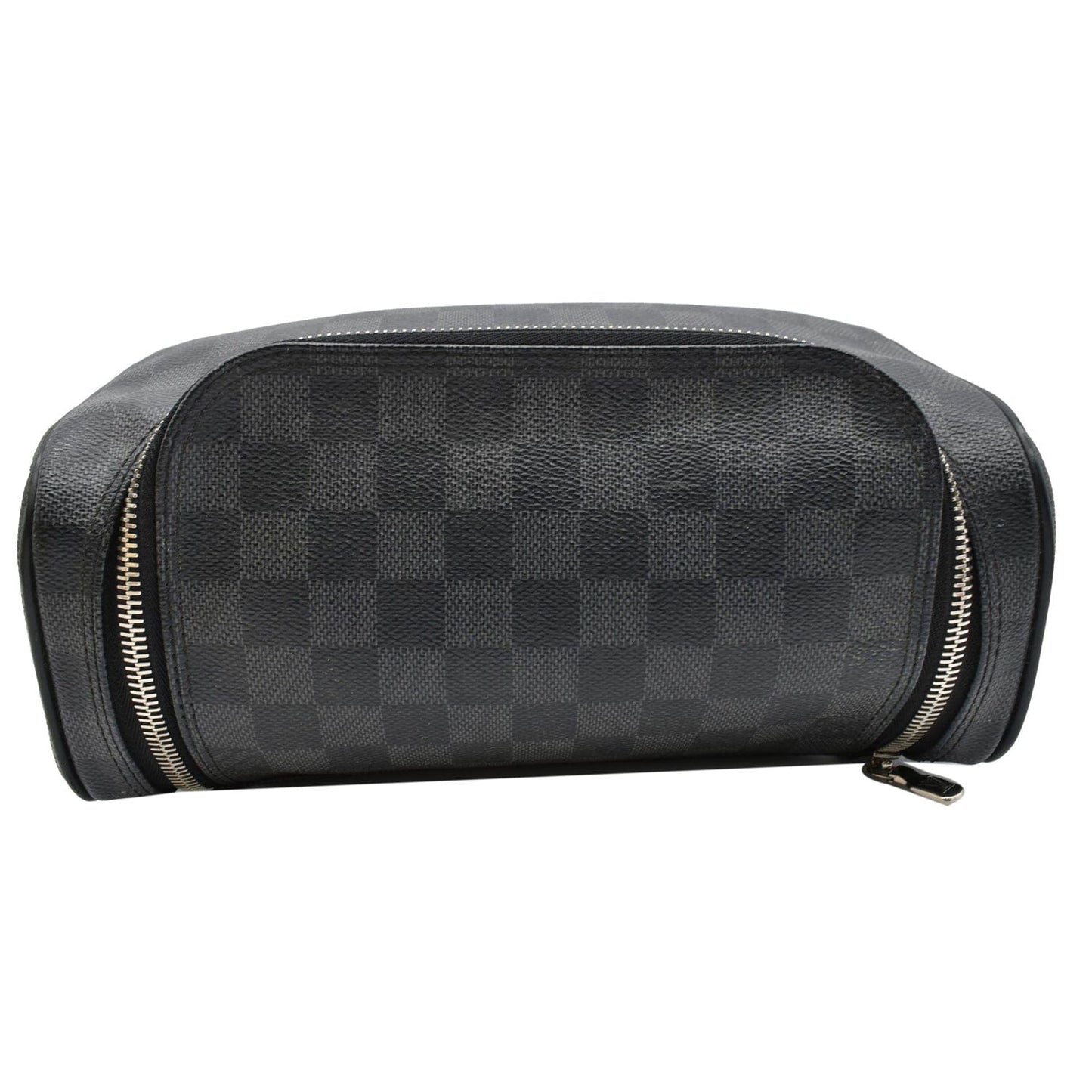 LOUIS VUITTON Toiletry Pouch Damier Graphite Pouch Bag Black