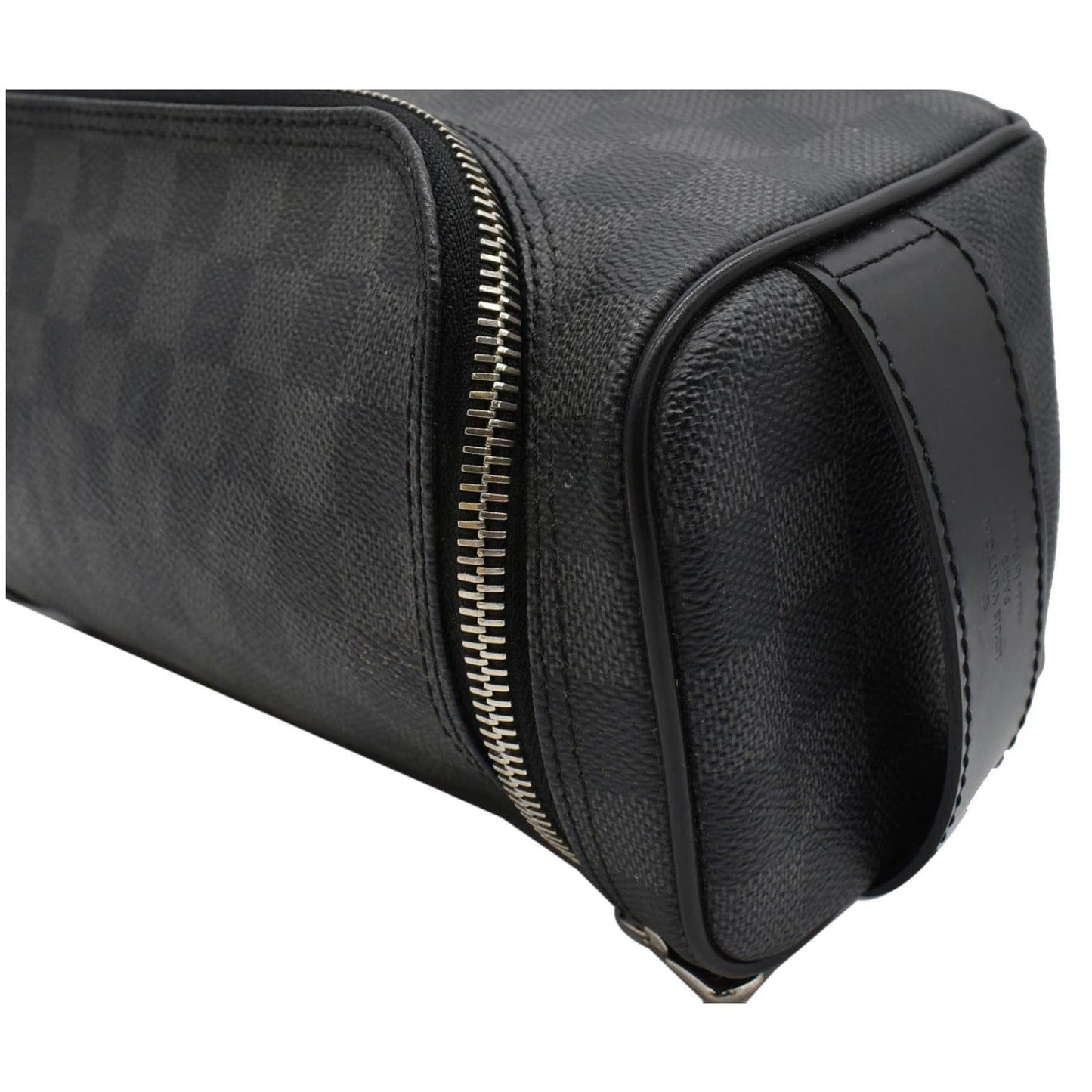 LOUIS VUITTON Toiletry Pouch Damier Graphite Pouch Bag Black