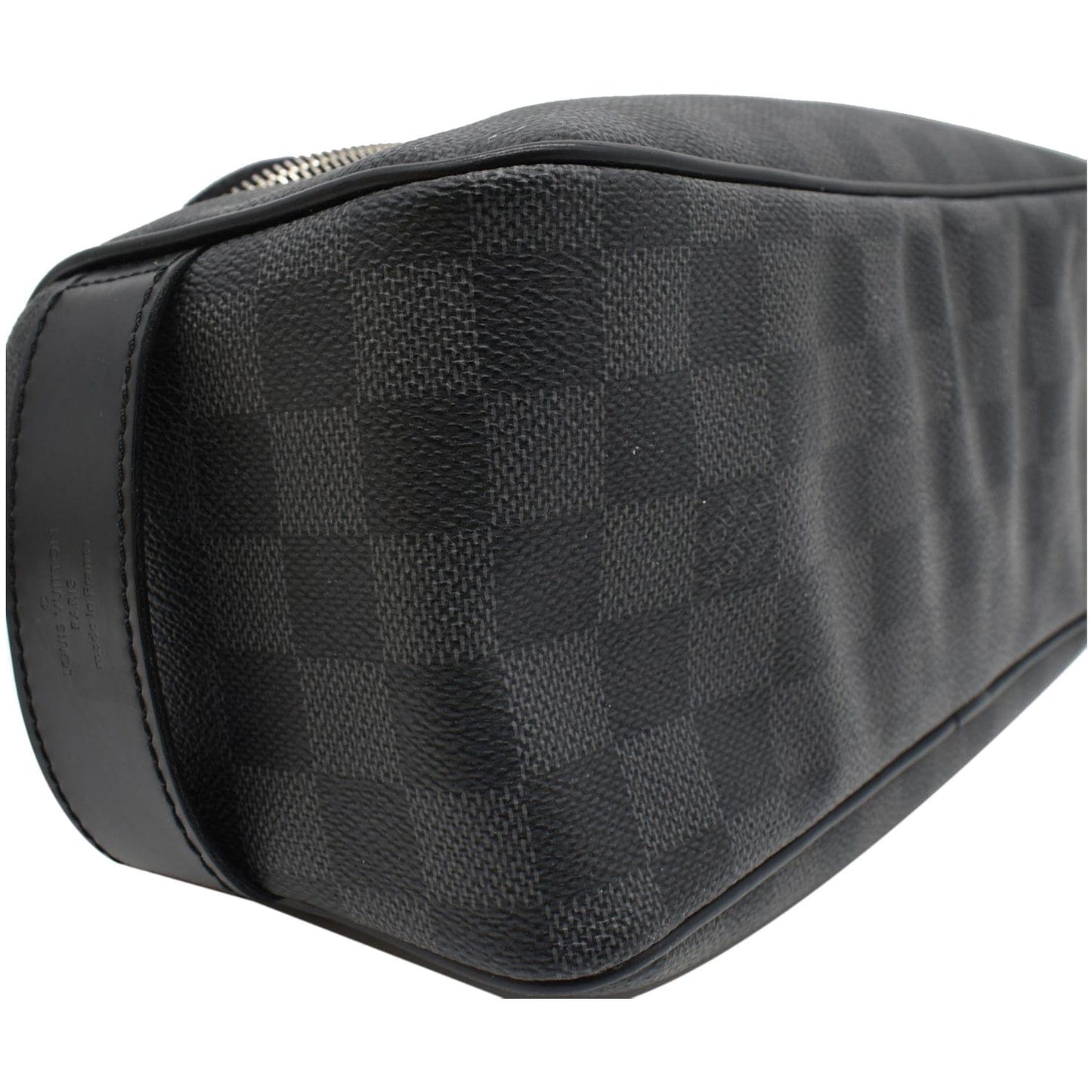 LOUIS VUITTON Toiletry Pouch Damier Graphite Pouch Bag Black