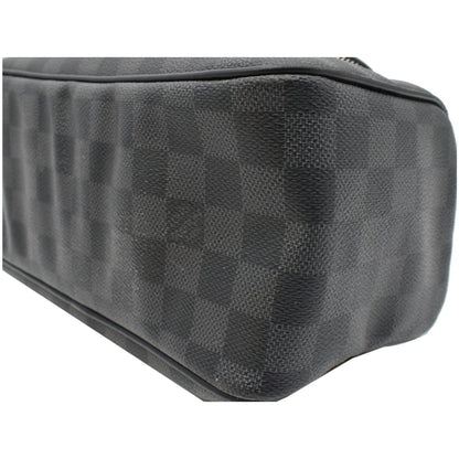 LOUIS VUITTON Toiletry Pouch Damier Graphite Pouch Bag Black