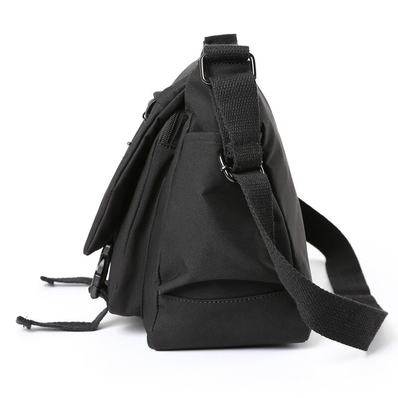 Messenger Bookbag Crossbody Messenger Bags Men Waterproof Simple Black Harajuku Teen Cool Youth Sport Convenient Travel Shoulder Bag