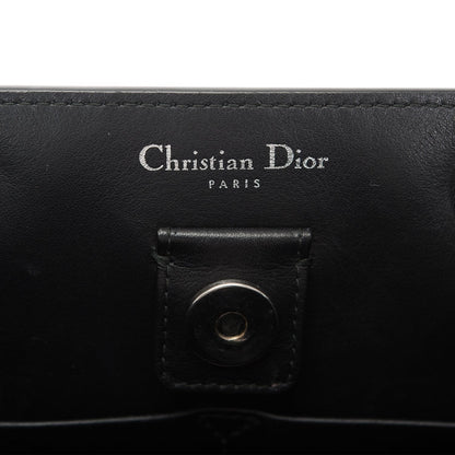 Christian Dior Diorissimo Pocket Tote Black Matte Alligator Silver Hardware