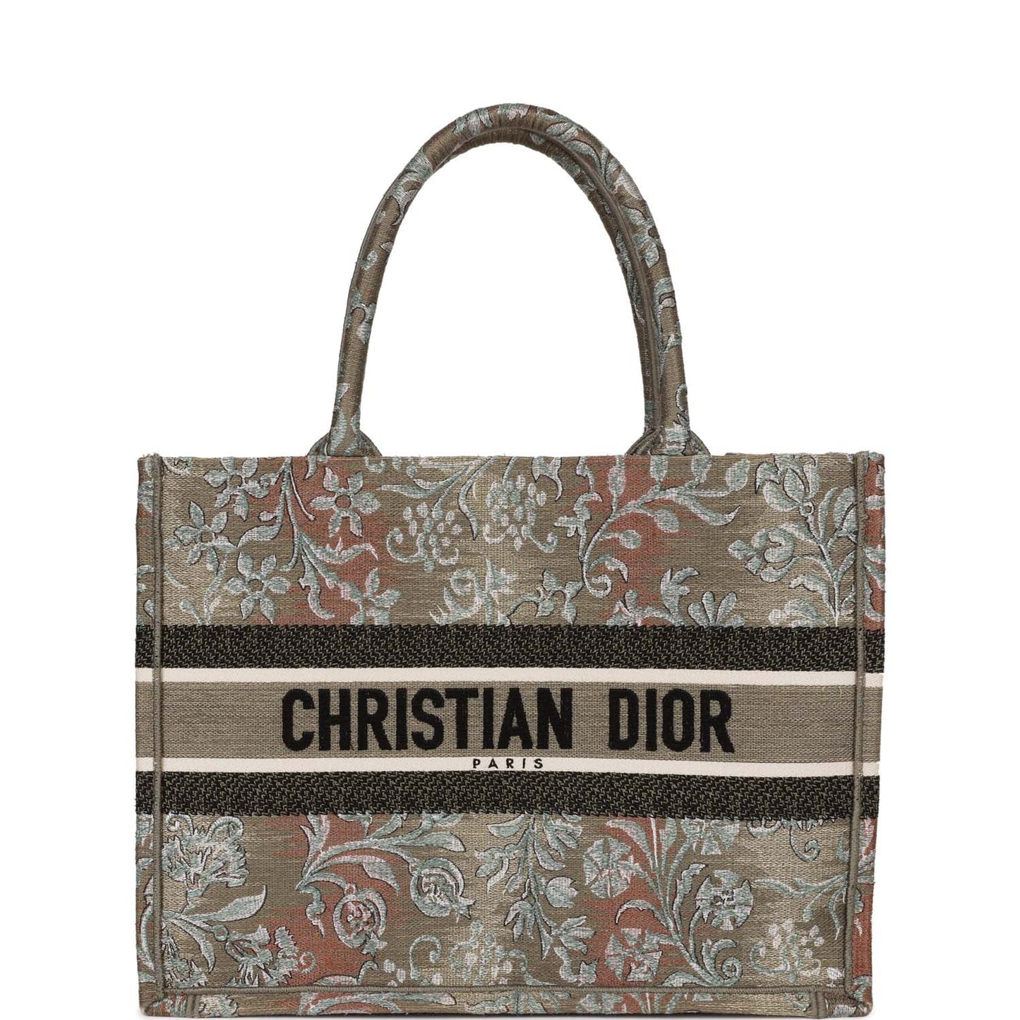 Christian Dior Metallic Multicolor Canvas Medium Book Tote