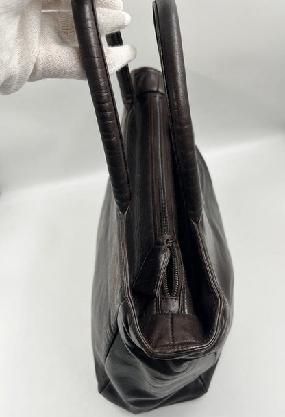 Prada Dark Brown Leather Tote