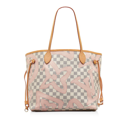 White Louis Vuitton Damier Azur Tahitienne Neverfull MM Tote Bag