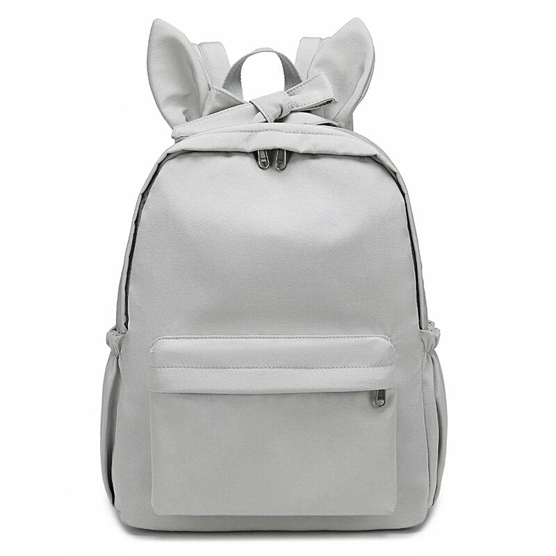 Lovely Rabbit Ear Waterproof Nylon Backpack Bow Women Backpack Female Korean style Schoolbag Travel Mochilas