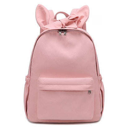 Lovely Rabbit Ear Waterproof Nylon Backpack Bow Women Backpack Female Korean style Schoolbag Travel Mochilas