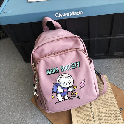 New Lovely Cartoon Printing Multifunctional Mini Backpack Unisex Waterproof Nylon Travel Bag Daily Backpack for Teenagers