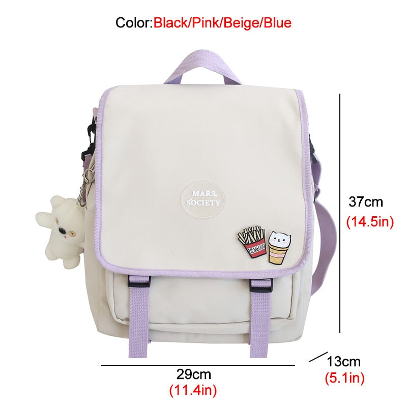 New Multi-function Waterproof Nylon Women Backpack Female Insert Buckle Portable Travel Bag Teenage Girls Small Schoolbag