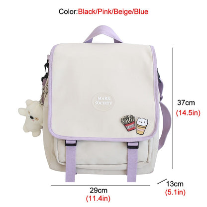 New Multi-function Waterproof Nylon Women Backpack Female Insert Buckle Portable Travel Bag Teenage Girls Small Schoolbag